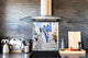 Glasrückwand mit atemberaubendem Aufdruck – Küchenwandpaneele aus gehärtetem Glas BS25 Serie Städte:  Greece Alley 2