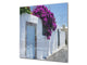 Soporte de vidrio - Placa para salpicaduras de fregadero ; Serie ciudades BS25  Callejón de Grecia 3
