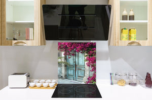 Glasrückwand mit atemberaubendem Aufdruck – Küchenwandpaneele aus gehärtetem Glas BS25 Serie Städte:  Greece Alley 4