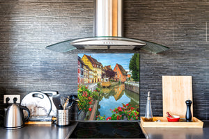 Glasrückwand mit atemberaubendem Aufdruck – Küchenwandpaneele aus gehärtetem Glas BS25 Serie Städte:  Streets Of The World 16
