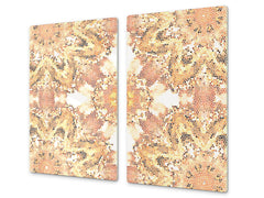 Chopping Board - Induction Cooktop Cover D14 Patterns and Mandalas Series: Moroccan 3