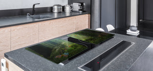 Induction Cooktop Cover – Glass Worktop saver: Fantasy and fairy-tale series DD18 Forest aura