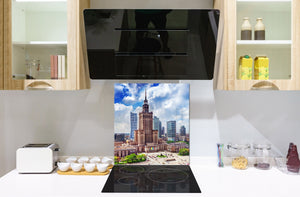 Fond en verre renforcé – Antiprojections en verre – Antiéclaboussures cuisine e salle de bain BS25 Série villes  Panorama de la ville 6