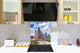 Soporte de vidrio - Placa para salpicaduras de fregadero ; Serie ciudades BS25  Panorama de la ciudad 6