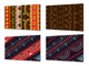 Set von 4 Hackbrettern aus Hartglas mit modernen Designs; MD01 Ethnic Series: Ornamental boards 2