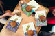 Juego de 4 tablas de cortar: juego de 4 piezas de tabla de quesos; Serie de mandalas MD02: Tablero vintage 3
