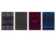 Set von 4 Hackbrettern aus Hartglas mit modernen Designs; MD01 Ethnic Series: African design 3