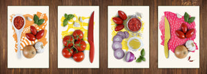 Decorative Cutting Boards – 4 Serving Trays; MD03 Cartoon Series:Watercolor elements 2