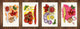 Set de 4 tablas para el pan - conjunto de tablas para picar ; Serie de dibujos animados MD03 Elementos de acuarela