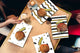 Glass Kitchen Cutting Boards (4-Piece Set) Non-porous glass; MD05 Neon Series:Christmas boards