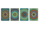 Set von 4 Schneidbrettern – 4-teiliges Käsebrett-Set; MD02 Mandalas Series: Ethnic design