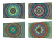 Set von 4 Schneidbrettern – 4-teiliges Käsebrett-Set; MD02 Mandalas Series: Ethnic design 2