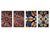 Set von 4 Hackbrettern aus Hartglas mit modernen Designs; MD01 Ethnic Series: Oriental Mix