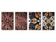 Set von 4 Hackbrettern aus Hartglas mit modernen Designs; MD01 Ethnic Series: Oriental Mix