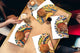 Juego de 4 tablas de cortar: juego de 4 piezas de tabla de quesos; Serie de mandalas MD02: Retro Oriental 2