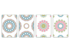 Set di 4 taglieri – Set di 4 taglieri da formaggio; MD02 Serie Mandalas: Modelli vintage orientali 1