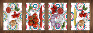 Set of 4 Cutting Boards – 4-piece Cheese Board set; MD02 Mandalas Series:Eastern vintage patterns 2