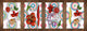Set von 4 Schneidbrettern – 4-teiliges Käsebrett-Set; MD02 Mandalas Series: Eastern vintage patterns 2