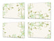Chopping Board Set – Non-Slip Set of Four Chopping boards; MD06 Flowers Series:Orchids of vanilla