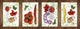Lot de planches à découper – Lot de quatre planches à découper antidérapantes ; MD06 Série de fleurs: Orchidées de vanille.