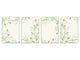 Lot de planches à découper – Lot de quatre planches à découper antidérapantes ; MD06 Série de fleurs: Orchidées de vanille.