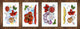 Lot de planches à découper – Lot de quatre planches à découper antidérapantes ; MD06 Série de fleurs: Floral Valentin's day