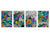 Vier Küchen-Schneidbretter – 20 x 30 cm (8 x 12 Zoll) Glas-Hackbretter; MD08 Full of Color Series: Underwater doodle