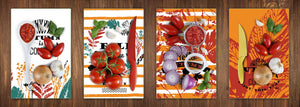 Chopping Board Set – Non-Slip Set of Four Chopping boards; MD06 Flowers Series:Autumn is Coming…