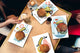 Glass Kitchen Cutting Boards (4-Piece Set) Non-porous glass; MD05 Neon Series:Stuck on You Valentines Day