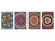 Set of 4 Cutting Boards – 4-piece Cheese Board set; MD02 Mandalas Series:Oriental style
