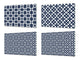 Set von 4 Hackbrettern aus Hartglas mit modernen Designs; MD01 Ethnic Series: Eastern patterns 1
