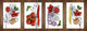 Hackbrett-Set – Rutschfestes Set von vier Hackbrettern; MD06 Flowers Series: Spring flowers