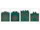 Set von 4 Schneidbrettern – 4-teiliges Käsebrett-Set; MD02 Mandalas Series: Flower mandala