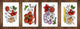Set von 4 Schneidbrettern aus Hartglas; MD04 Fruits and veggies Series: Scandinavian collection