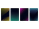 Set von 4 Hackbrettern aus Hartglas mit modernen Designs; MD10 Geometric Art Series: Neon dots
