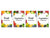 Set von 4 Schneidbrettern aus Hartglas; MD04 Fruits and veggies Series: Fruits and vegetables