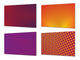 Set von 4 Hackbrettern aus Hartglas mit modernen Designs; MD10 Geometric Art Series: Illustrations of Movements