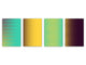 Set von 4 Hackbrettern aus Hartglas mit modernen Designs; MD10 Geometric Art Series: Retro art
