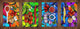 Juego de 4 tablas de cortar - Tablas de cortar de cristal templado: Serie Lleno de colores MD08: Mariposas multicolor