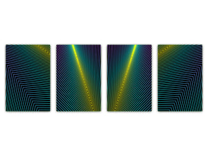 Conjunto de tablas para picar: Serie de arte geométrico MD10: Mezcla moderna