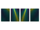 Set di 4 taglieri in vetro temperato dal design moderno; MD01 Serie di arte geometrica: Miscela moderna