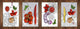 Lot de planches à découper – Lot de quatre planches à découper antidérapantes ; MD06 Série de fleurs:Fleurs créatives