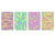 Conjunto de tablas para picar - 4 Tablas de cortar decorativas: Serie de pintura abstracta MD09: Puntos y líneas