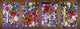 Quattro taglieri da cucina; MD08 Serie Pieno di colori: Set di copertina geometrica