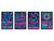 Planches à découper (lot de 4 pièces) en verre non poreux ; MD05 Série néon: Neon Dance Party