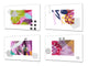 Conjunto de tablas para picar - 4 Tablas de cortar decorativas: Serie de pintura abstracta MD09: Colección de ilustraciones