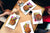Set da quattro taglieri decorativi in vetro – Piatti da portata – Taglieri da formaggio; MD09 Serie di pittura astratta: Collezione di illustrazioni