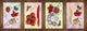 Chopping Board Set – Non-Slip Set of Four Chopping boards; MD06 Flowers Series:Color berries set