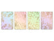 Hackbrett-Set – Rutschfestes Set von vier Hackbrettern; MD06 Flowers Series: Color berries set