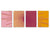 Juego de 4 tablas de cortar - Tablas de cortar de cristal templado: Serie Lleno de colores MD08:Sabor triangular